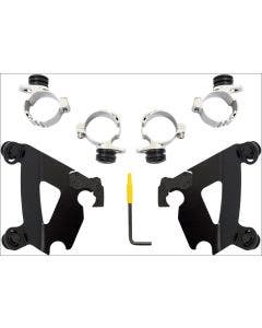Memphis Shades Black Trigger-Lock Mount Cafe Fairing Harley 883C 1200C 96-10