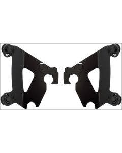 Memphis Shades Black Plate Only Mounts Cafe Fairing Harley 883C 1200C 96-10