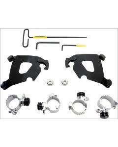 Memphis Shades Black Trigger-Lock Mount Cafe Fairing Harley XL 1200C 11-15