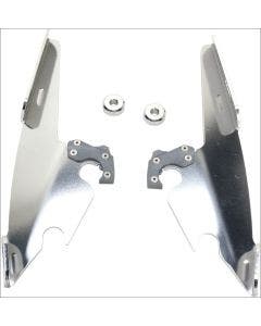 Memphis Shades Polished Plate Only Mounts Gauntlet Fairing Harley XL 1200C 11-15