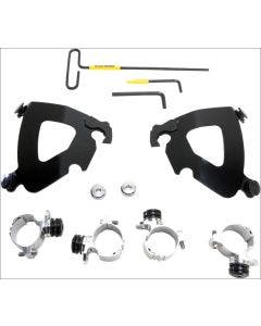 Memphis Shades Black Trigger-Lock Mount Gauntlet Fairing Harley XL 1200C 11-15