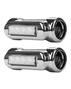 XK Glow Chrome Motorcycle LED Highway Bar Lights with White DRL Amber Turn Signal