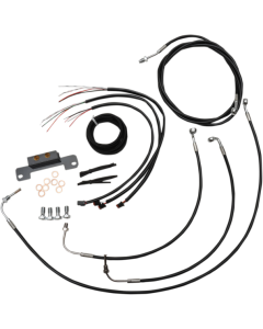 LA Choppers Cable & Wire Kit 15-17 Ape Hangers Black No ABS Harley M8 17-Up