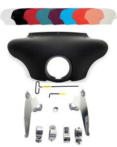 Memphis Shades Batwing Fairing Polished Trigger Lock Mount Shield XL 883L 11-18