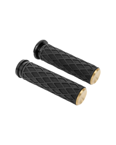 Arlen Ness 500-009 Brass Diamond TBW Grips 4 Harley 08-22 Models