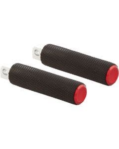 Arlen Ness 07-955 Red Billet Knurled Fusion Passenger Footpegs H-D Softail M8