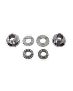 Chrome 3 Degree Raked Neck Cups Cup Set Kit Harley Big Twin Chopper Custom