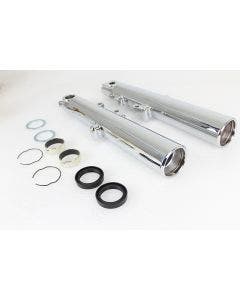 V-Twin 41mm Chrome Lower Fork Leg Slider Set OE Repl 45500167 Harley FLT 00-13