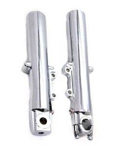 V-Twin Factory Sample Chrome 41mm Lower Fork Slider Set 4 Harley Touring
