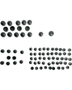 Drag Black Standard Engine Trans Primary Bolt Cover Topper Kit Harley FLH 07-08