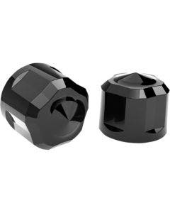 Ciro 70022 Black Diamond-Cut Crown Engine Bolt Cap Set Harley Milwaukee 8 M8 17-22