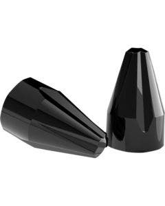 Ciro 70024 Black Fluted Spike Engine Bolt Cap Set Milwaukee 8 M8 17-19