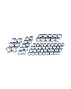 Kuryakyn 2464 Kool Kaps Chrome Bolt Covers Caps Engine Kit M8 Eight FLH & Softail
