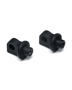 Kuryakyn 6775 Adjustable Stop Splined Peg Adapters Black Harley 