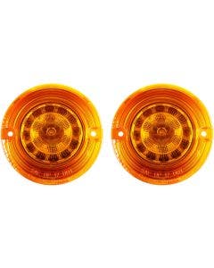 Custom Dynamics ProBeam PB-A-1156-T Amber LED Flat Inserts Front Signals Pair