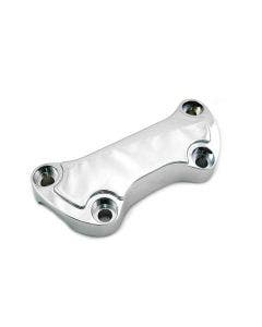 Chrome Smooth Raised 1" Handlebar Clamp Cover Harley FL FX 99-Up 25-0590