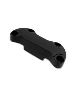Black Smooth w Skirt 1" Handlebar Clamp Cover Harley FL FX 99-Up 25-0593