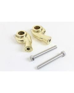 V-Twin 25-1758 1" Smooth Pullback Riser Set Brass Sand Universal Harley Metric Chopper