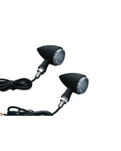 Kuryakyn Matte Black Torpedo Style Rear Run-Turn-Brake L.E.D Lights