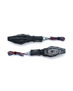 Kuryakyn Black Skeleton Hand Single Function Turn Signal for Harley / Metric Pair | 2527