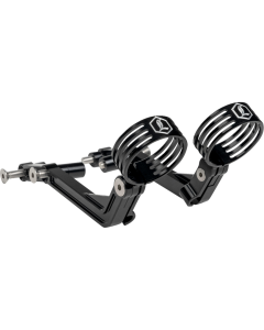 Legend REVO ARC Remote Reservoir Black External Mounts 4 Harley 14-23 Touring
