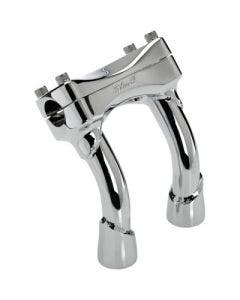 Biltwell 6404-105-06 Chrome 6" Murdock Pullback Risers for 1" Handlebars Harley