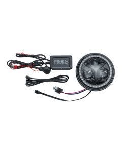 Kuryakyn 2473 Black Orbit Prism+ 5-3/4" L.E.D. Headlight w/ Bluetooth Controller