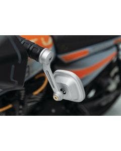 Kuryakyn 6656 Silver Dillinger Bar End Mirrors 1" 7/8" Harley Metric Universal
