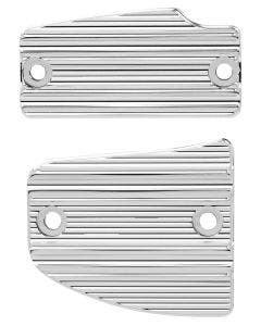 Arlen Ness Chrome 10 Gauge Master Cylinder Front & Rear Cover Kit Indian Scout