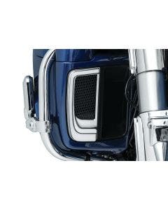 Kuryakyn 5063 Chrome Tracer LED Lower Fairing Lower Grills Lights Harley FLH/T 14-Up