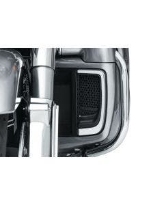 Kuryakyn 5064 Black Tracer LED Lower Fairing Lower Grills Lights Harley FLH/T 14-Up