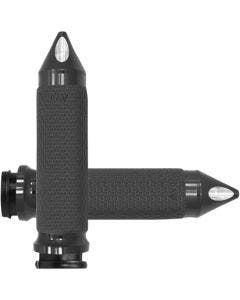 Avon Grips Black Anodized Small Spiked Memory Foam Grips for Harley TBW 08-23