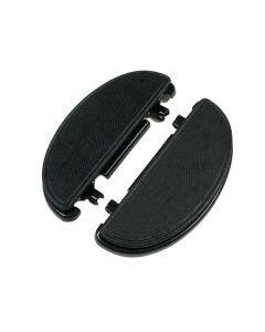 Black Half-Moon Front Driver Floorboards Harley Touring Softail FLD 