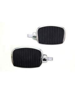 V-Twin 27-0482 Chrome 3" Mini Driver Footboard Set Softail Dyna 86-Up 50500139 