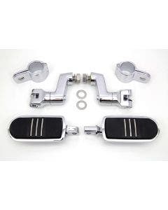V-Twin 27-0485 Chrome Streamliner Footpeg Kit Forward Control Custom Harley