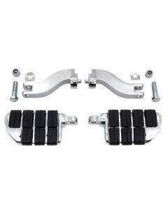 Chrome Cats Paw Style Passenger Footpeg Mount Kit Harley FLT Touring 93-17