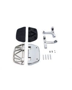 V-Twin Chrome Passenger Footboards D-Shaped 53070-00A Harley FLT Touring 93-17