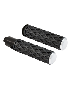 Arlen Ness Diamond Chrome TBW Grips 4 Harley 23-24 Road/Street Glide
