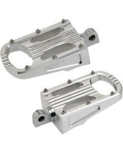 Biltwell 7006-303-01 Chrome Aluminum Footpeg Set Harley Sportster Softail 08-Up