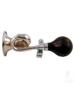 RHOX ACC-0011 Chrome Old Fashion Bugle Clamp On Horn for Golf Cart Bike