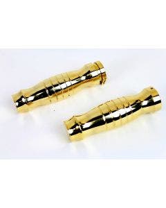 V-Twin 28-0460 Billet Brass Handlebar Profile Barrel Grip Set 84-17 Harley FLT