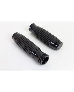 V-Twin 28-0462 Rib Style Handlebar Grip Set Retro Classic Chopper Harley 84-17