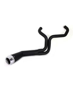 V-Twin 29-0024 FLT Offset Megaphone 2:1 1-3/4 Exhaust Black Chrome Tip FLT 06-16
