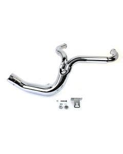 V-Twin 29-0030 Chrome 2 Into 1 Lake Style Exhaust System w/ Tip 95-06 Harley FLT
