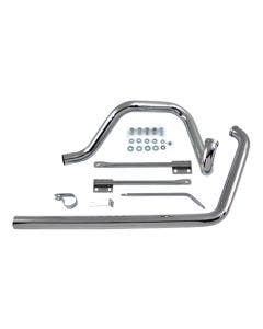Chrome True Dual Exhaust Header Pipes Kit System EVO Softail FXST FLST 95-99