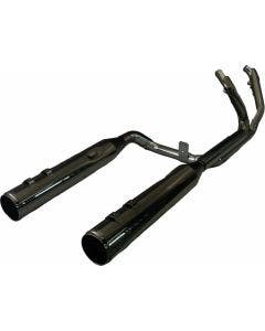 Khrome Werks Eclipse 2 Step Crossover Headers 4.5" Race Slip on Harley FL 09-16