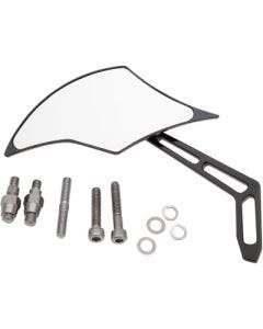 Pro One 102300AB Black Weekend Warrior Billet Aluminum Left Flame Mirror Harley
