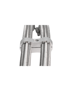 Jagg 22-JHS06-SL Silver 3/8" Hose Seperator 4 Harley 