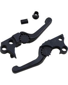 PSR 12-01651-22 Black Anthem Shorty Lever Set Pair Harley Big Twin 99-17