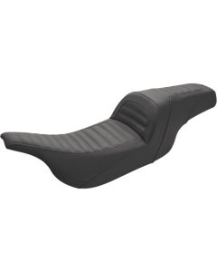 Saddlemen Black Slim Roll & Pleated 2-Up Seat Harley 97-07 FLHT/FLTR 